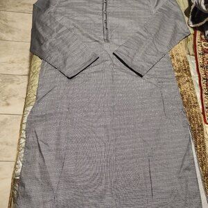 Men's Indian Kurta - Black & Grey / Cultural Garment